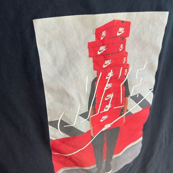 NIKE Pile of Boxes & Collector Holding Shoe Boxes Size L - Picture 14 of 16